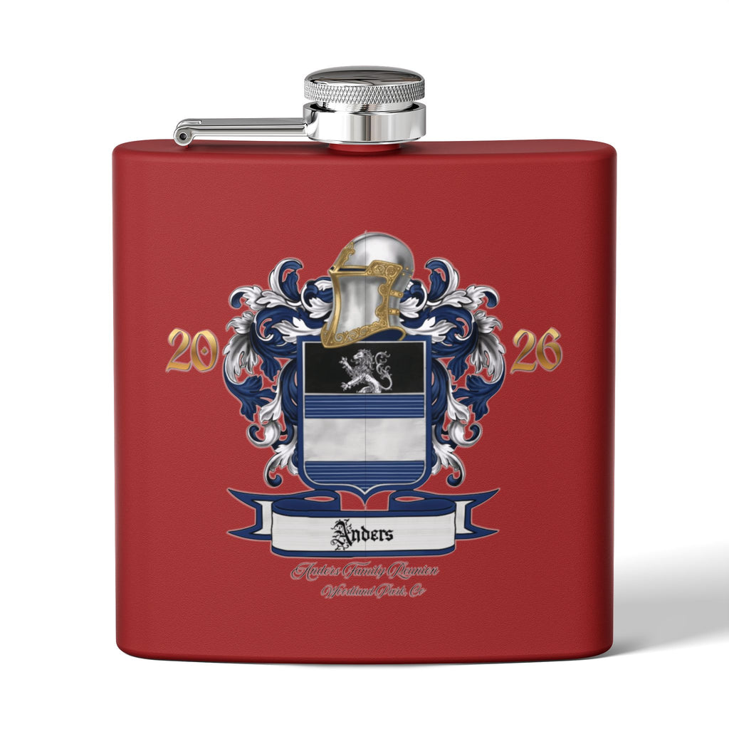 Anders Family Crest Stainless Steel Flask 6oz