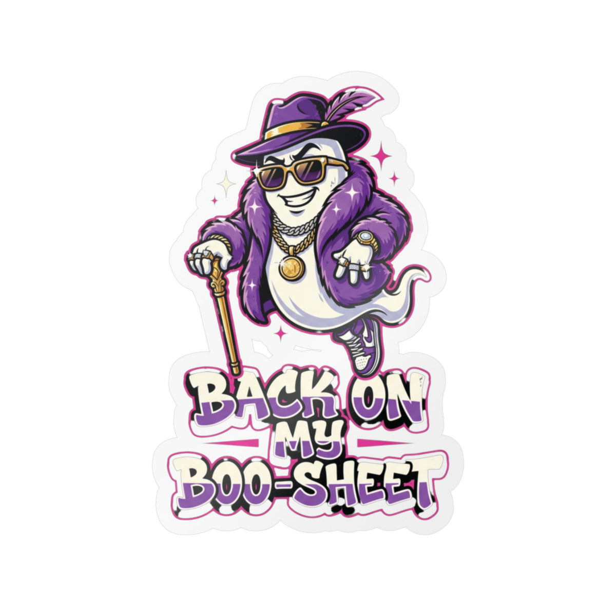 Back On My Boo-Sheet Ghost Halloween Decal Sticker- Keep'n It Real