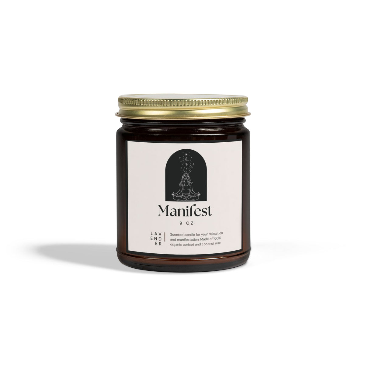 "Manifest " Lavender Scented Candles, Coconut Apricot Wax (4oz, 9oz)