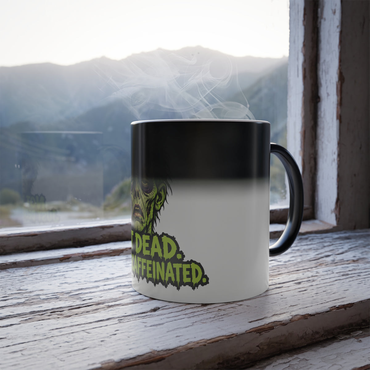 Not Dead Just Decaffeinated- Zombie Color-Changing Mug Halloween — 11oz | Keep'n it Real
