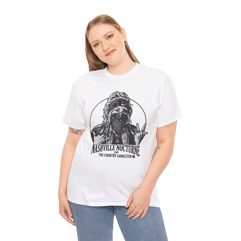 D.P. Collection Country Gangsta Hands Tee — "Nashville Nocturne" Graphic Shirt (Back: Gone But Not Forgotten)