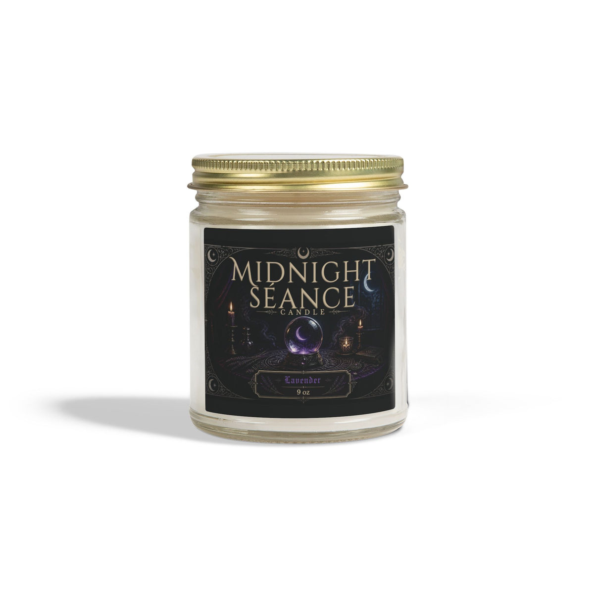 Midnight Séance Lavender Candle — Made with Coconut Apricot Wax (4oz & 9oz)
