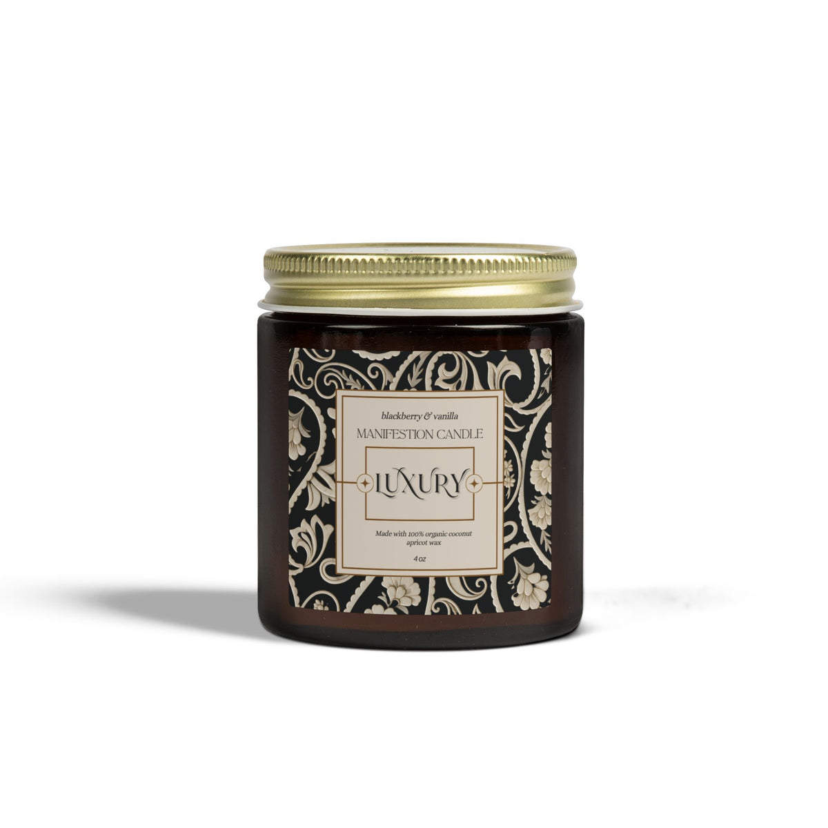 Luxury Manifestation Candle, Blackberry & Vanilla Scented Candles, Coconut Apricot Wax (4oz, 9oz)