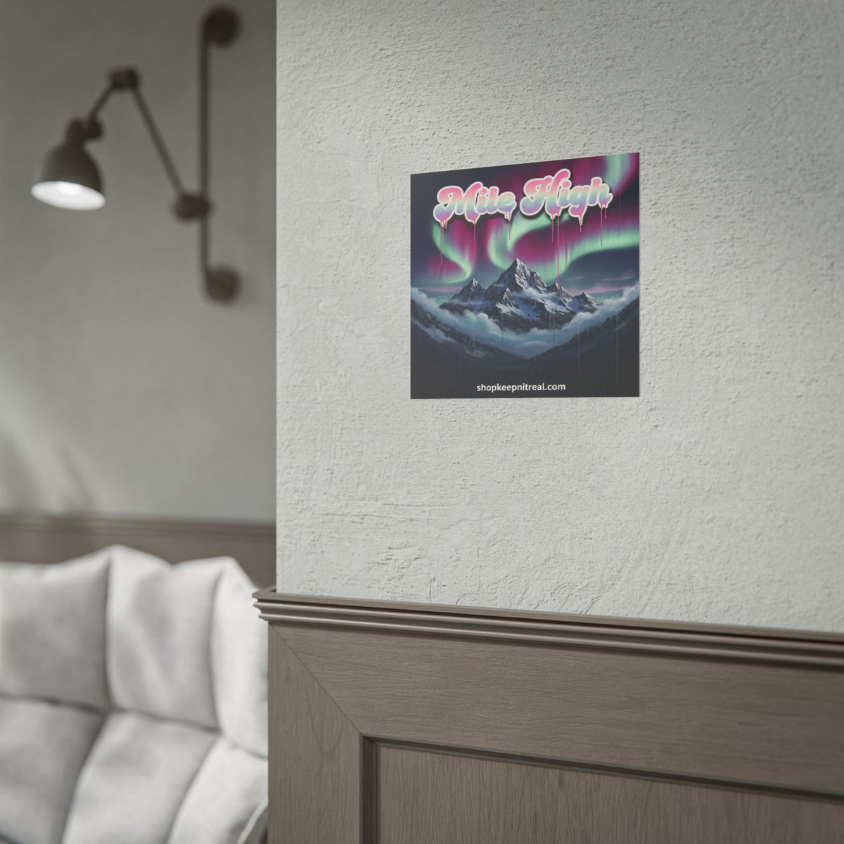 Rolled Poster -"Mile High" Mountain Aurora Poster