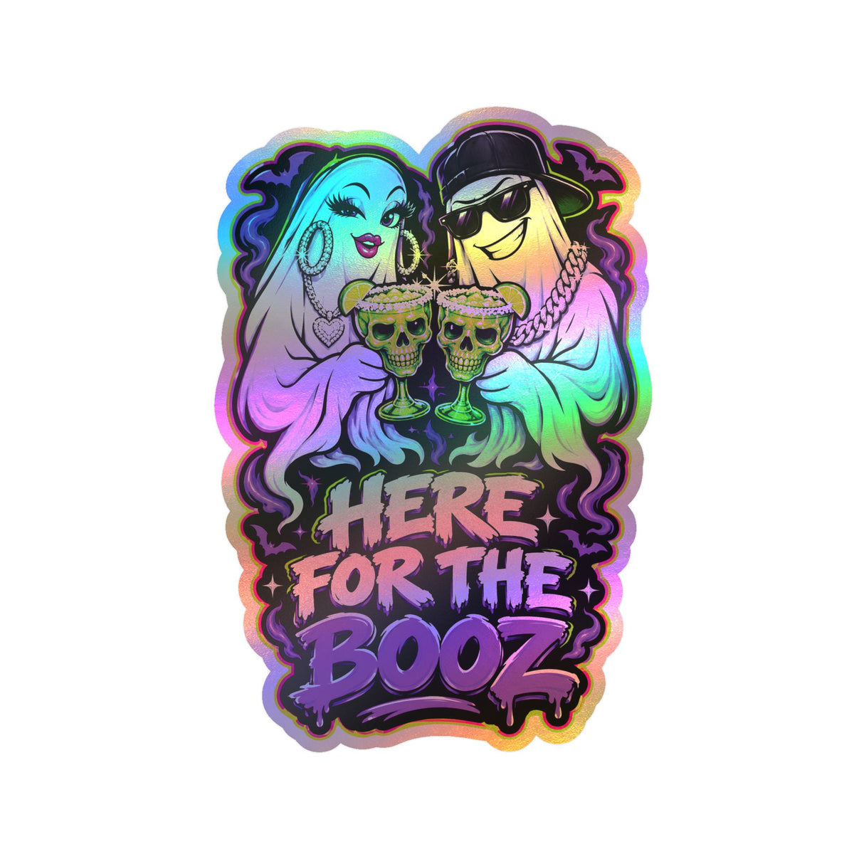Here for the Booz Ghost 2 Halloween Decal Sticker- Keep'n It Real