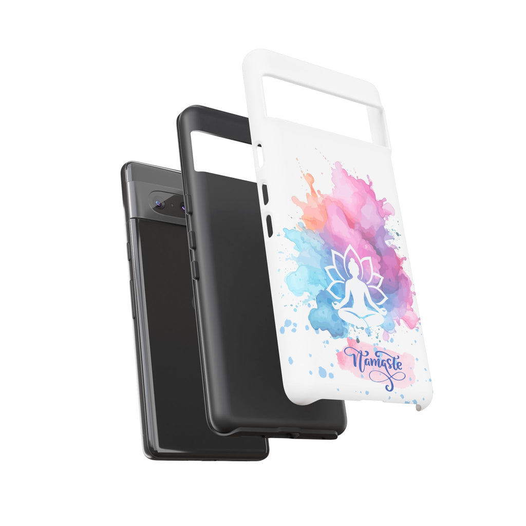 Yoga Namaste Phone Case - Watercolor Lotus Tough Case