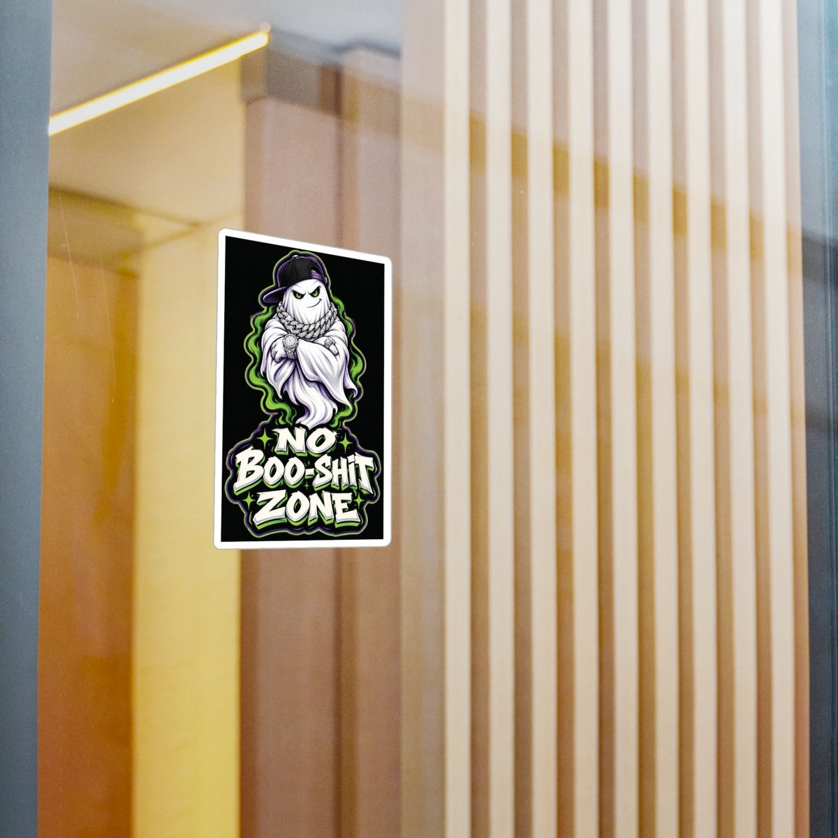 No Boo-Shit Zone Ghost 2 Halloween Decal Sticker- Keep'n It Real
