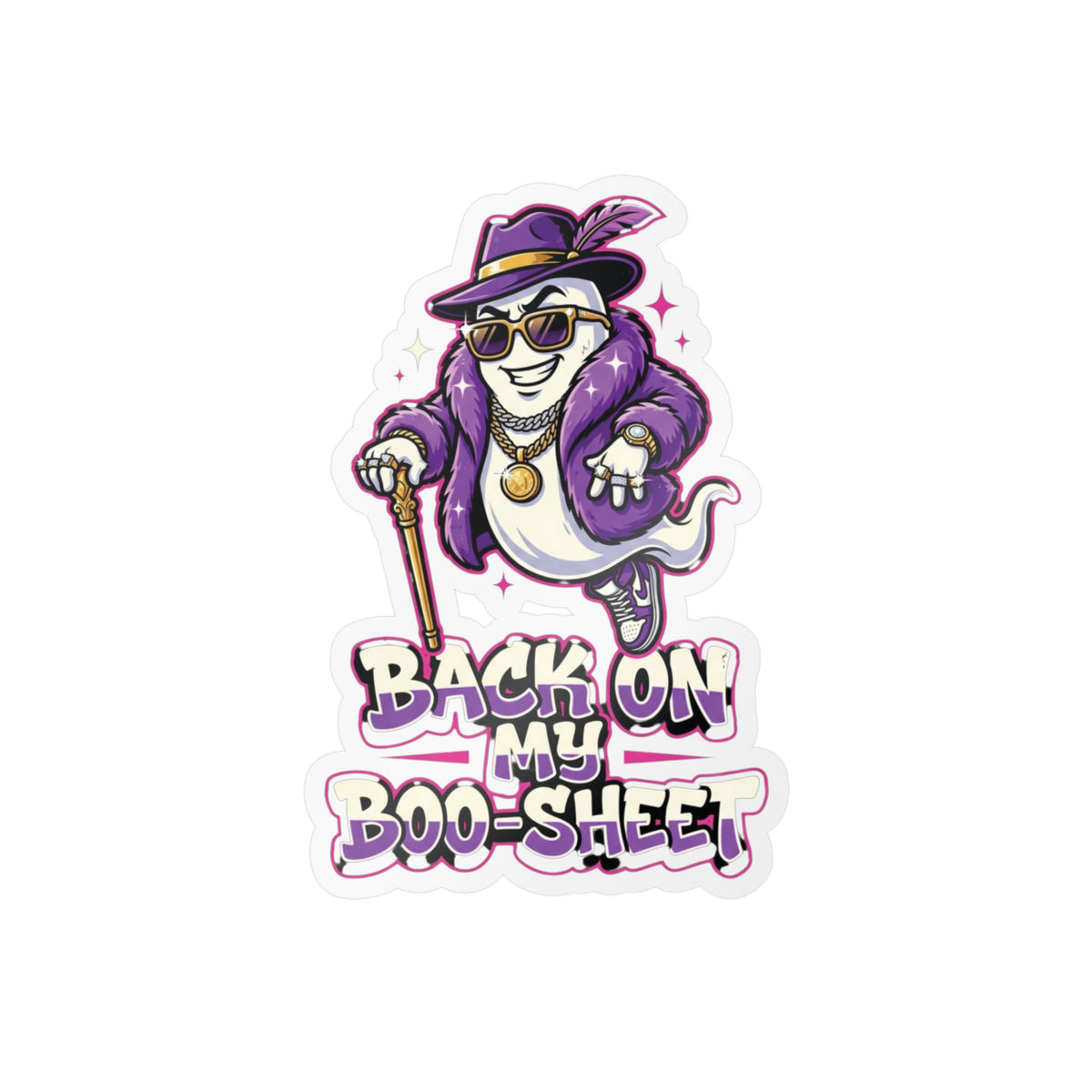 Back On My Boo-Sheet Ghost Halloween Decal Sticker- Keep'n It Real