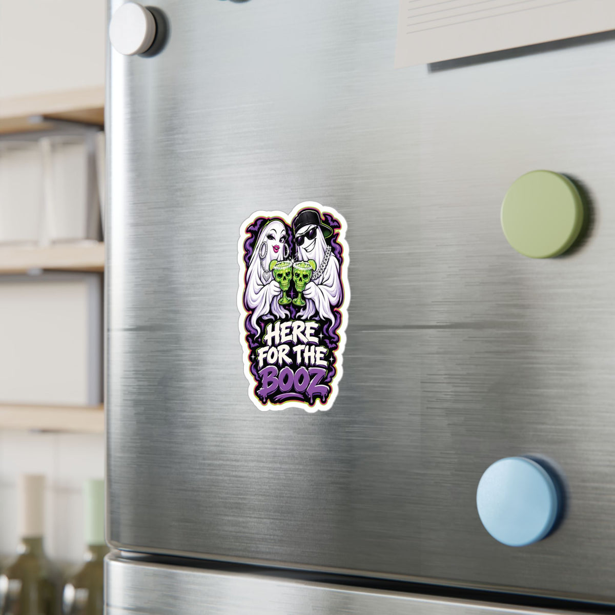 Here for the Booz Ghost 2 Halloween Decal Sticker- Keep'n It Real