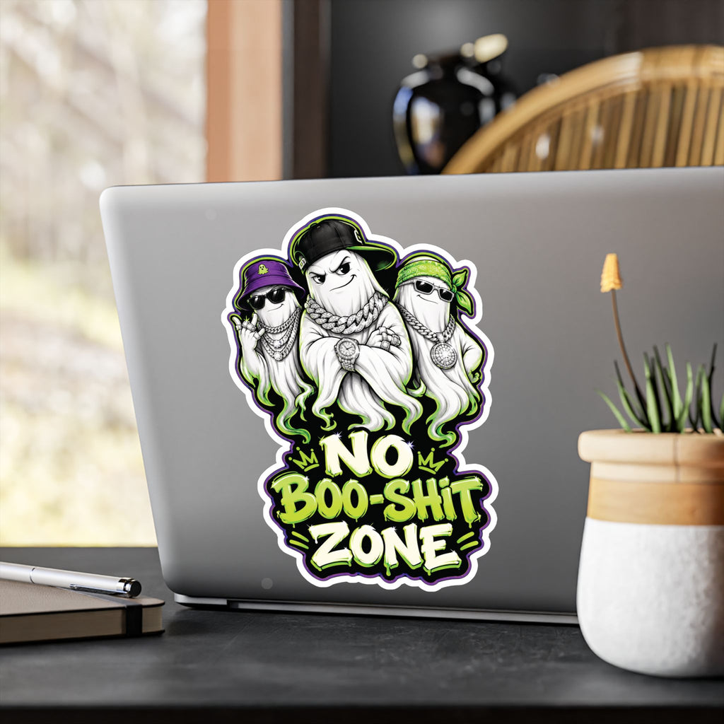 No Boo-Shit Zone Ghost Homiez Halloween Decal Sticker- Keep'n It Real