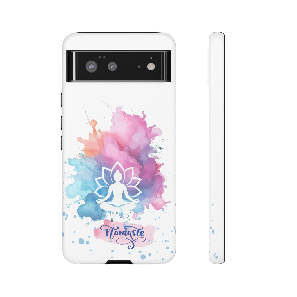 Yoga Namaste Phone Case - Watercolor Lotus Tough Case