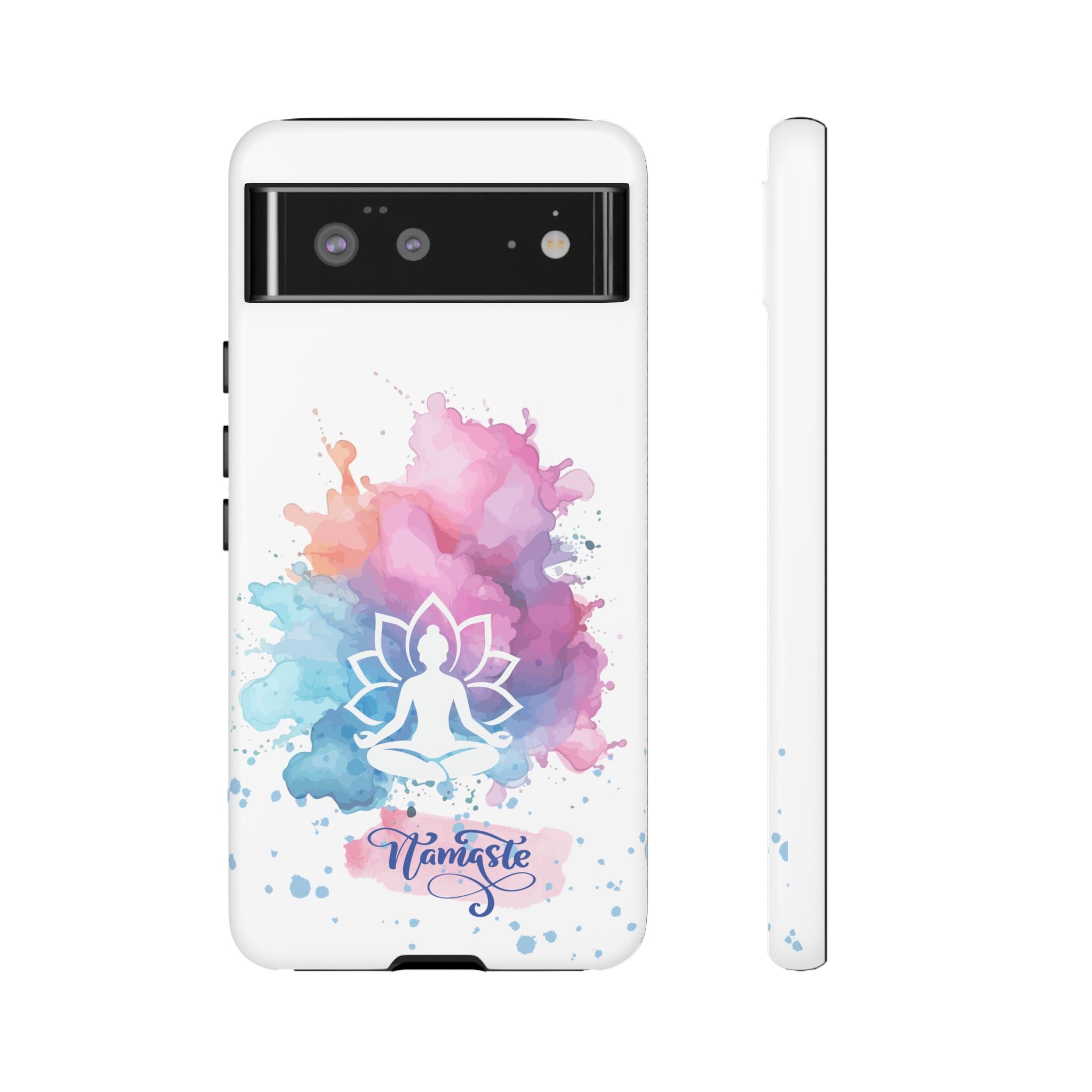 Yoga Namaste Phone Case - Watercolor Lotus Tough Case