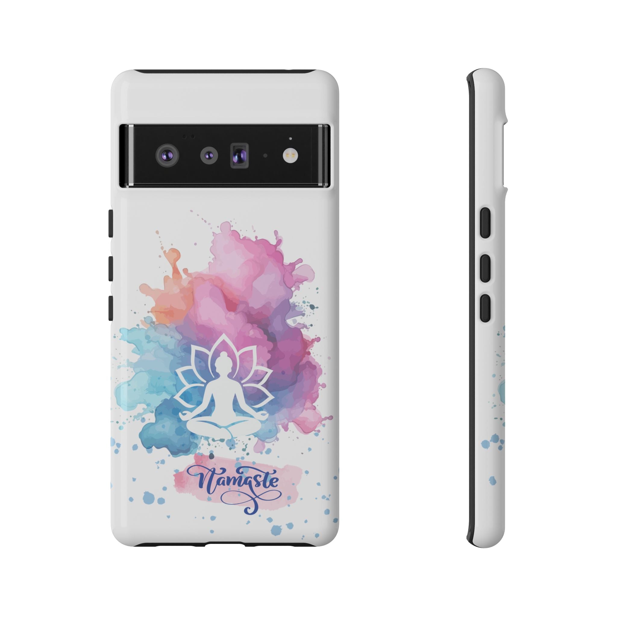 Yoga Namaste Phone Case - Watercolor Lotus Tough Case