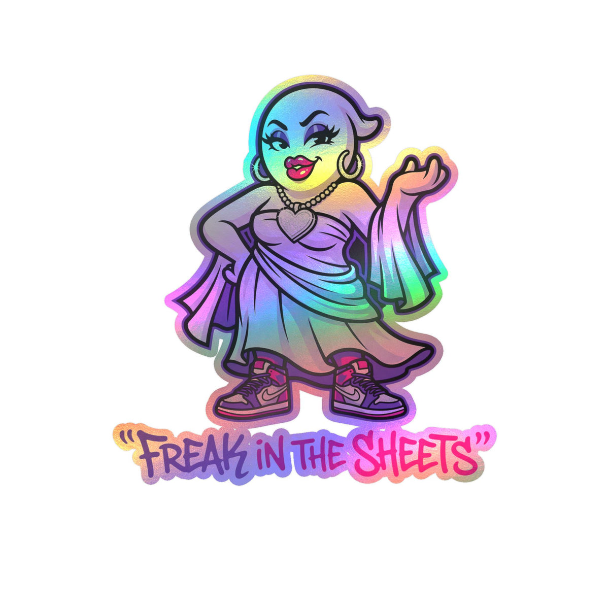 Freak In The Sheets Ghost Halloween Decal Sticker- Keep'n It Real