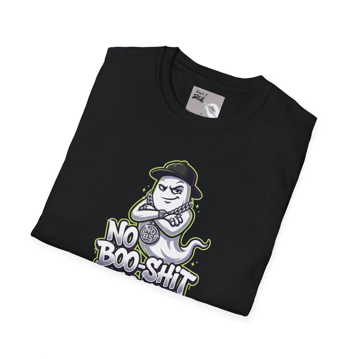 No Boo-Shit Zone | Iced-Out Ghost Halloween Tee | Keep’n It Real