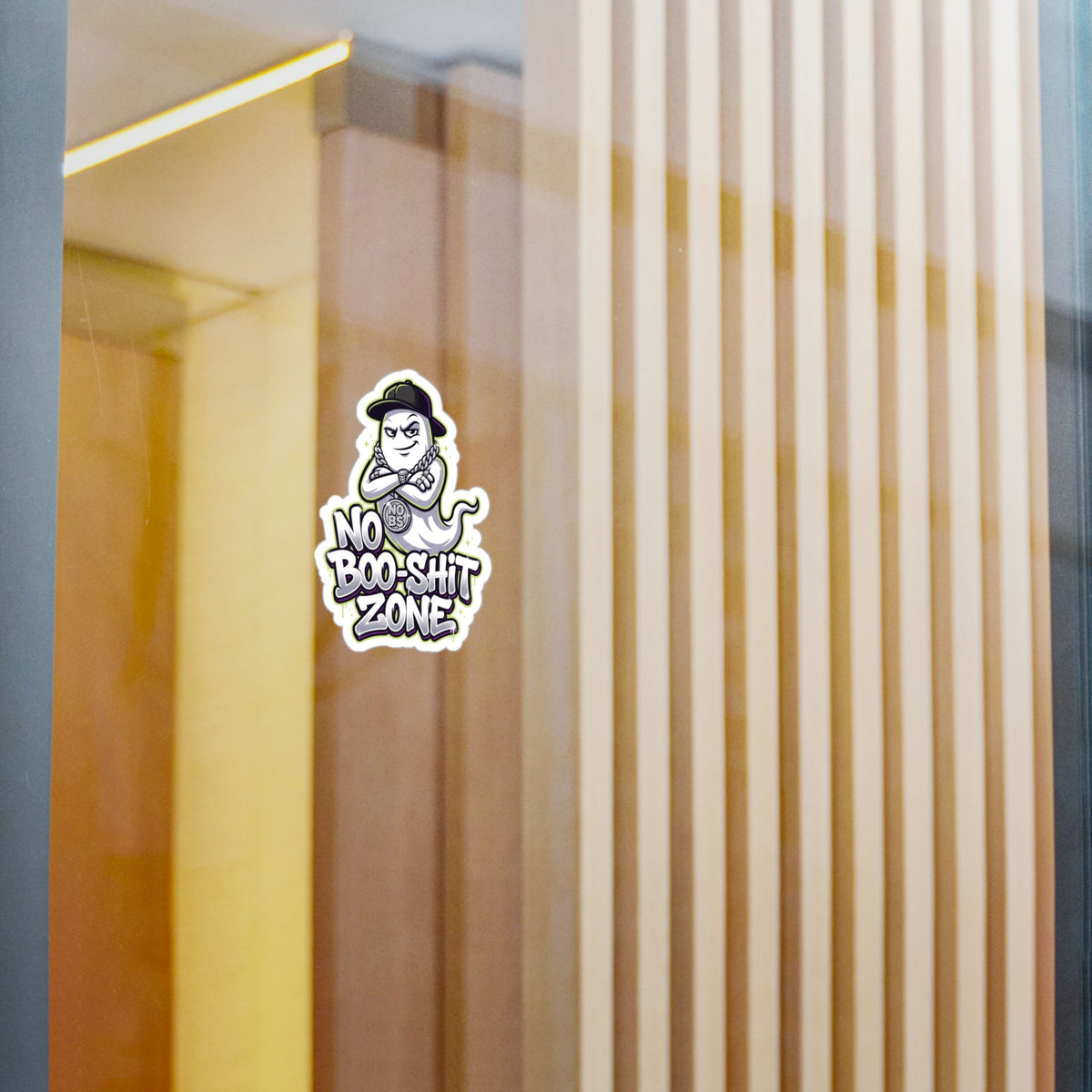 No Boo-Shit Zone Ghost Halloween Decal Sticker- Keep'n It Real