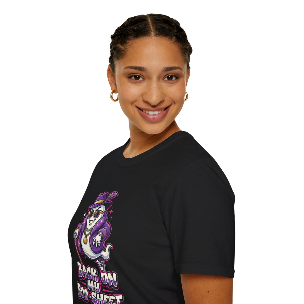 Back On My Boo-Sheet | Ghost P.I.M.P. Halloween Tee | Keep’n It Real