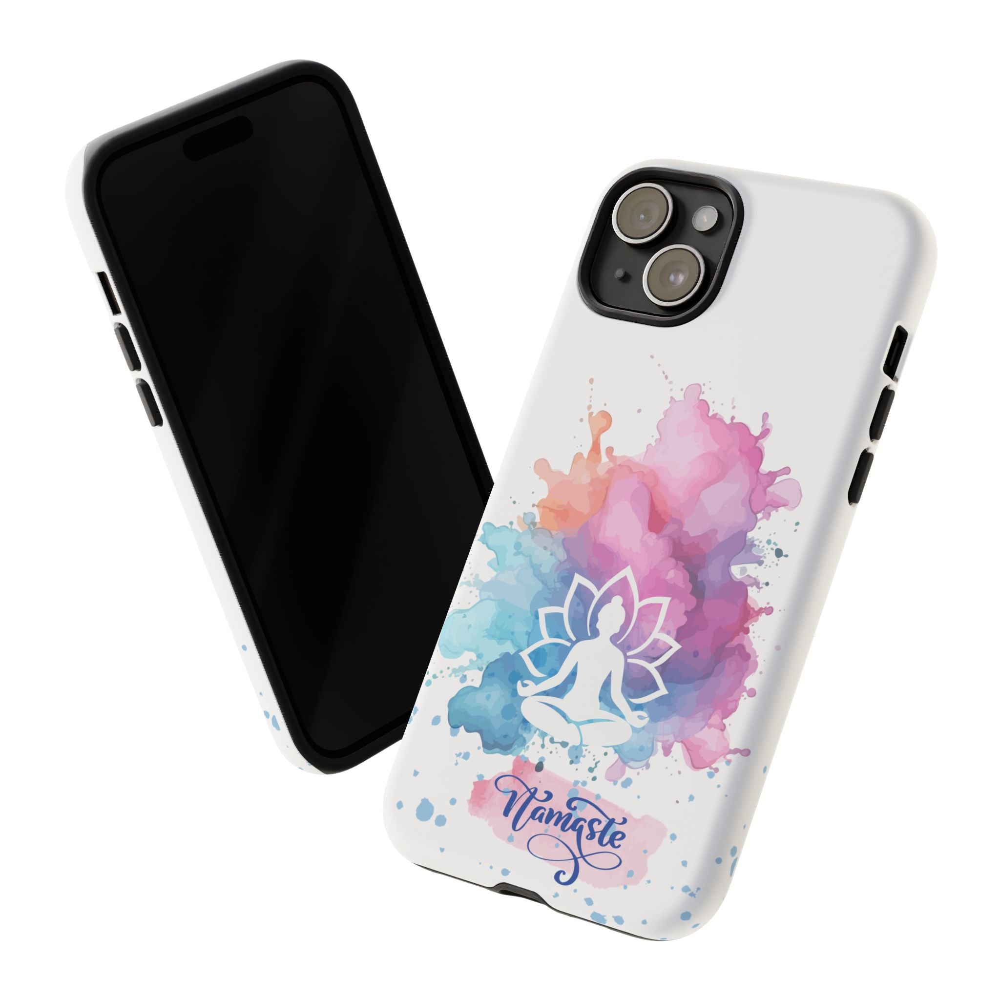 Yoga Namaste Phone Case - Watercolor Lotus Tough Case