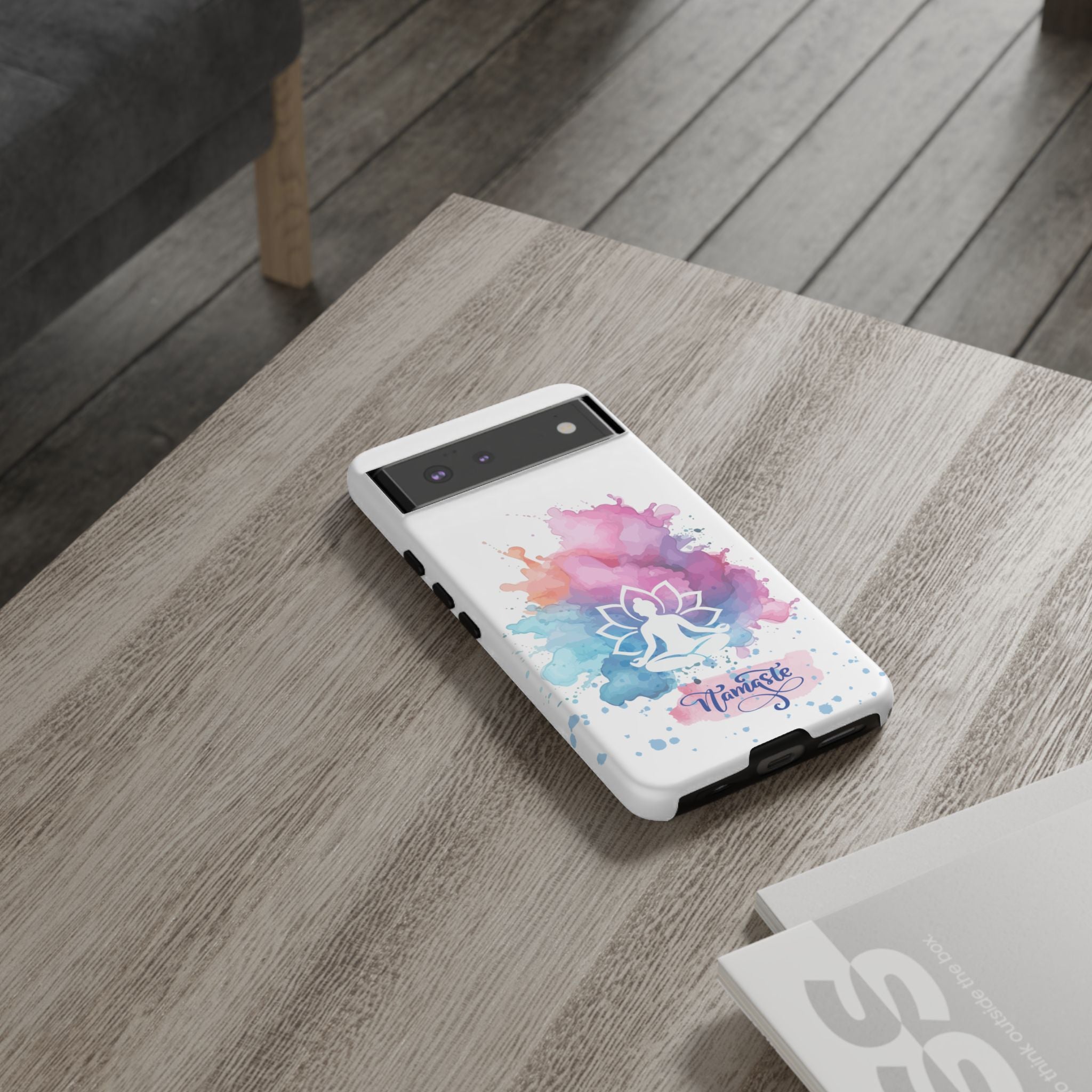 Yoga Namaste Phone Case - Watercolor Lotus Tough Case