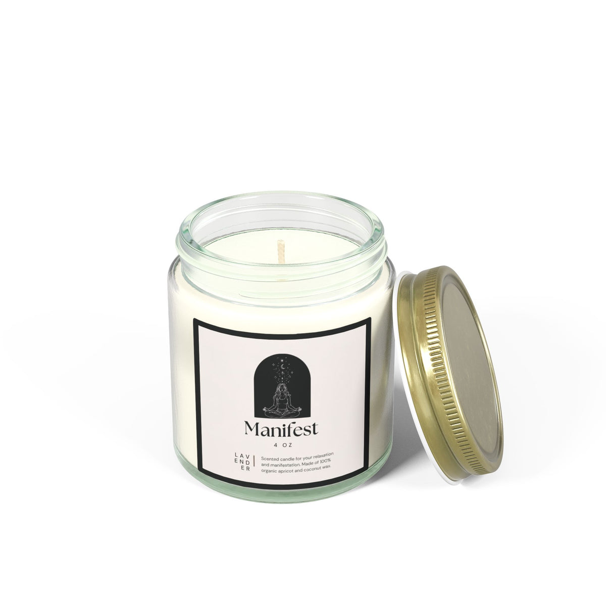"Manifest " Lavender Scented Candles, Coconut Apricot Wax (4oz, 9oz)