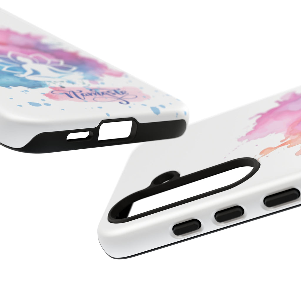 Yoga Namaste Phone Case - Watercolor Lotus Tough Case