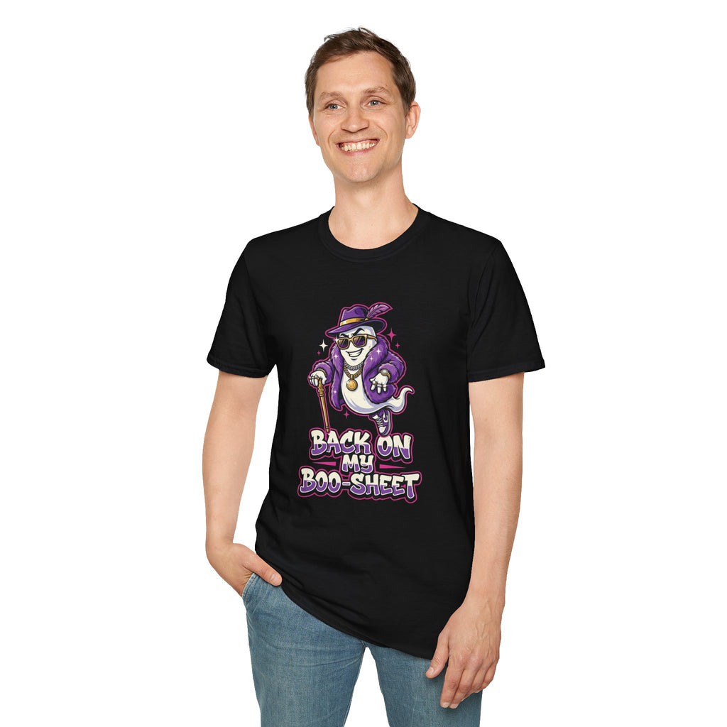 Back On My Boo-Sheet | Ghost P.I.M.P. Halloween Tee | Keep’n It Real