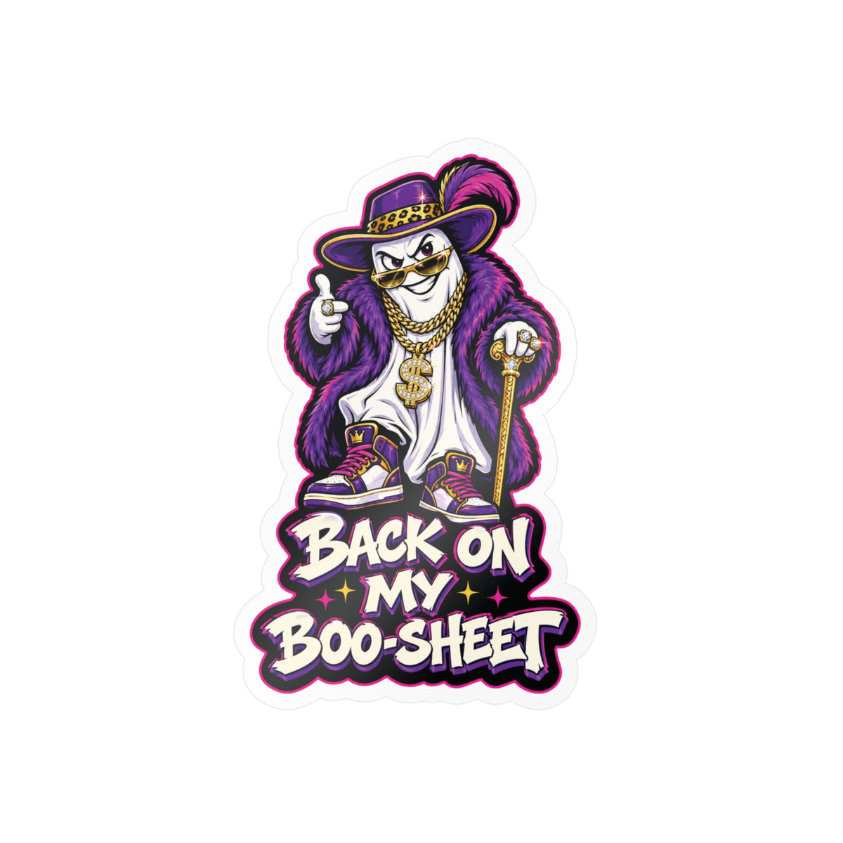 Back On My Boo-Sheet Ghost 2 Halloween  Decal Sticker- Keep'n It Real