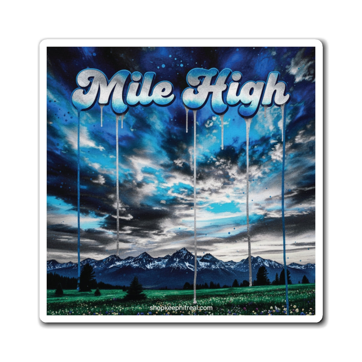 Mile High Scenic Mountain Magnet