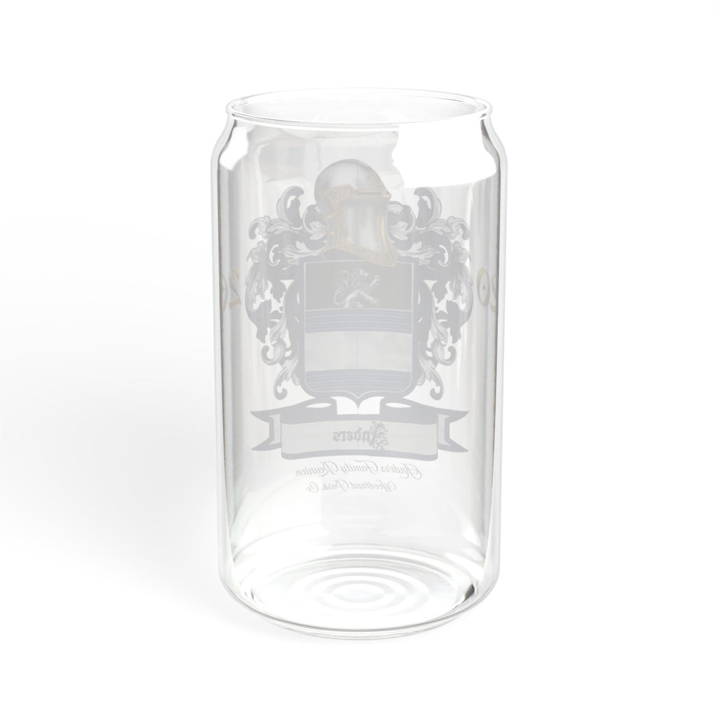 Anders Family Crest 16oz Glass Sipper with Bamboo Lid (Simple)
