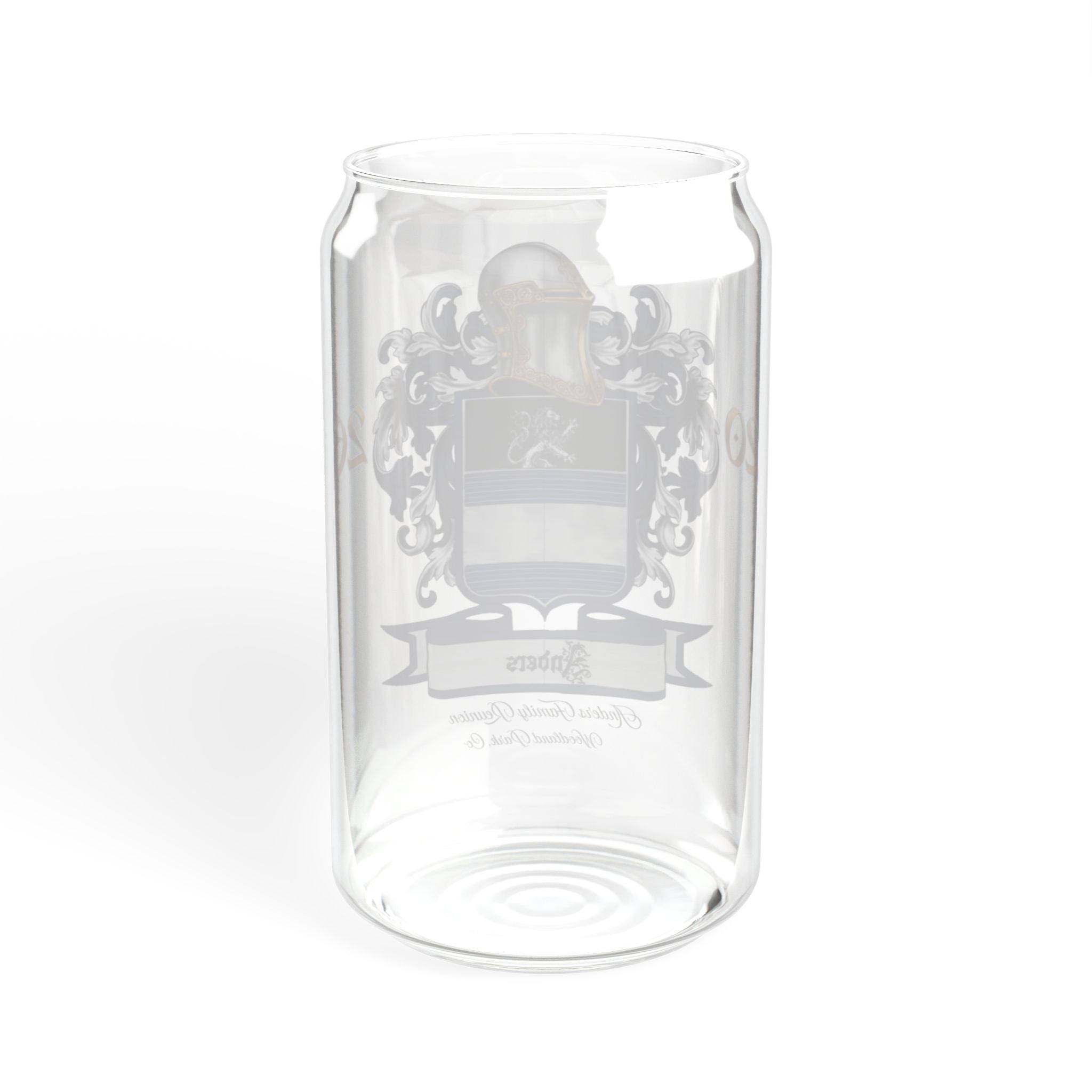 Anders Family Crest 16oz Glass Sipper with Bamboo Lid (Simple)