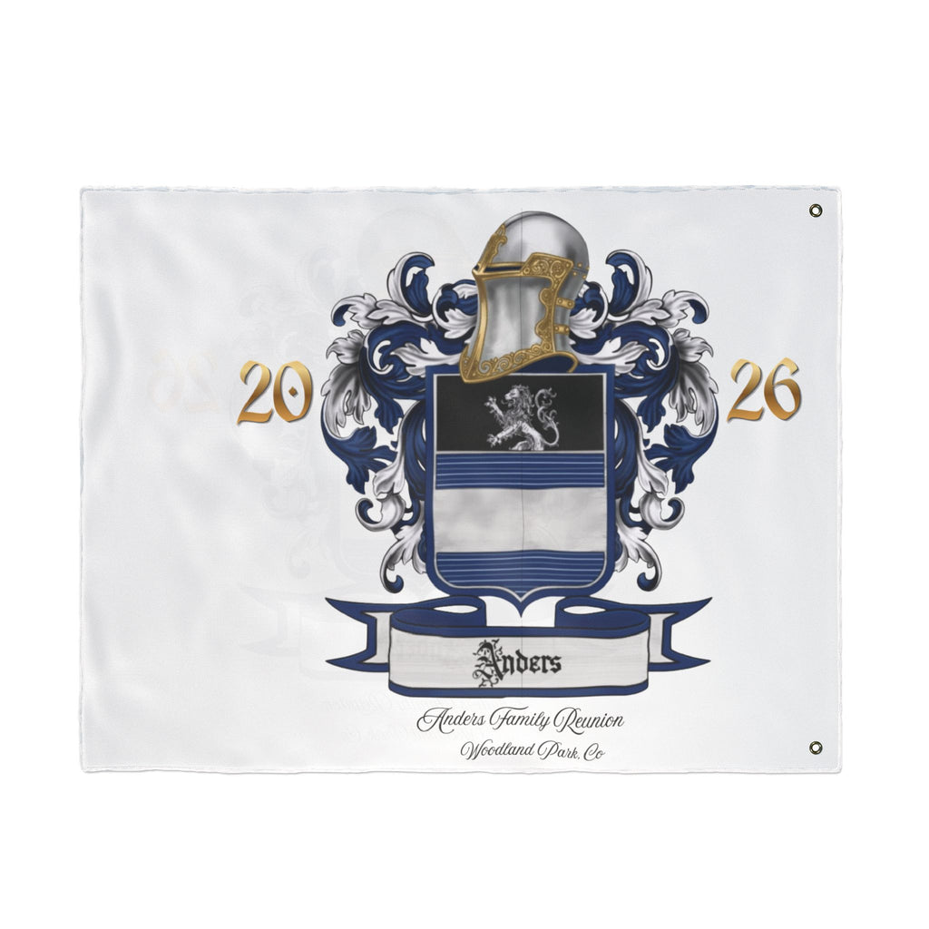 Anders Family Crest Flag — Reunion 2026 Double-Sided Garden Banner