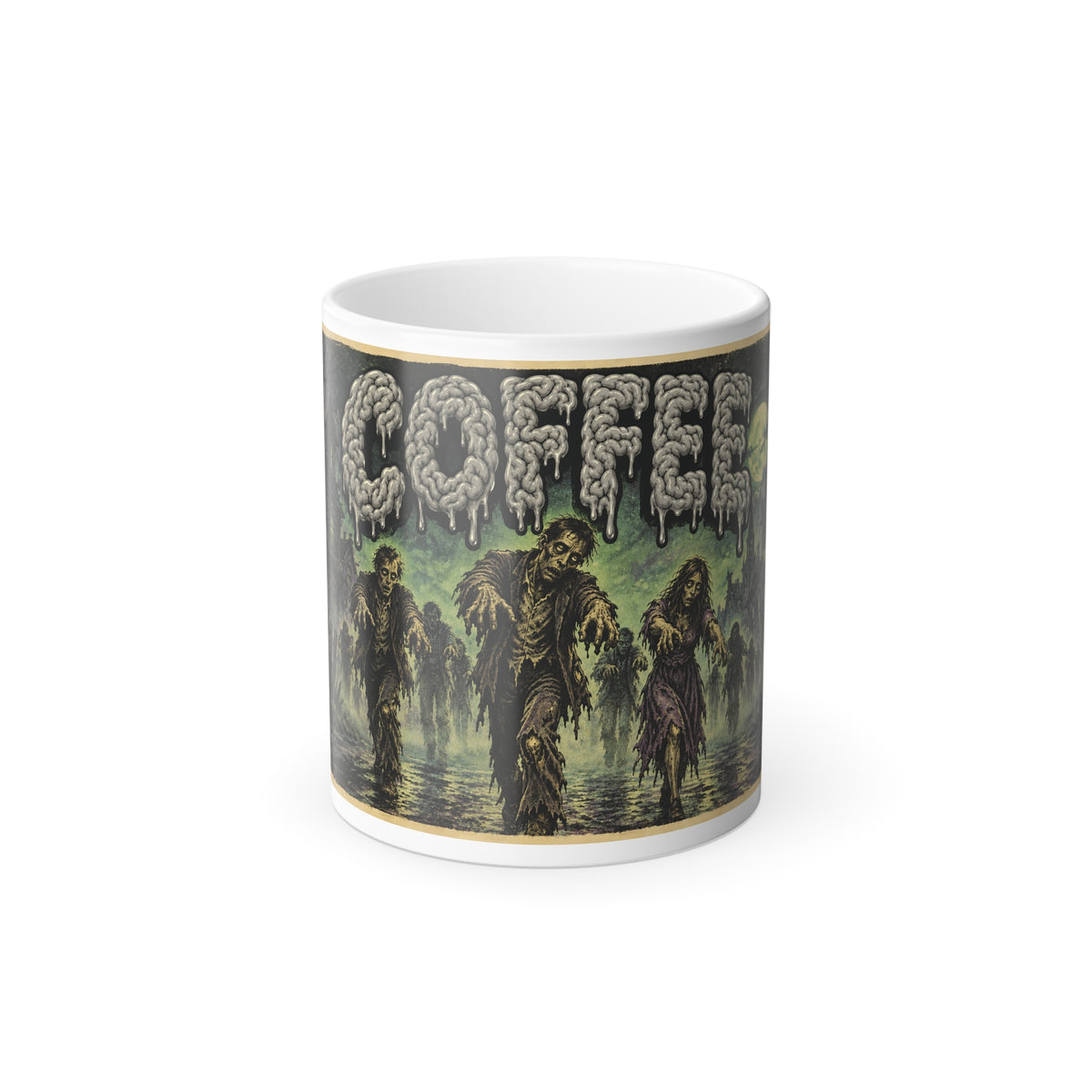 COFFEE Zombie Scene Color-Changing Mug Halloween  — 11oz Keep'n it Real