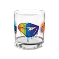 10oz Rocks Glass — Rainbow Drip Lip Art Whiskey Glass (GAY AF)