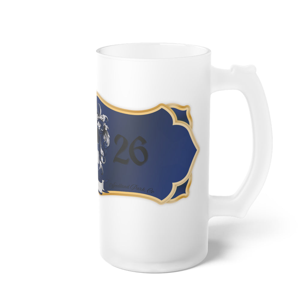 Anders Family Crest Frosted Glass Beer Mug