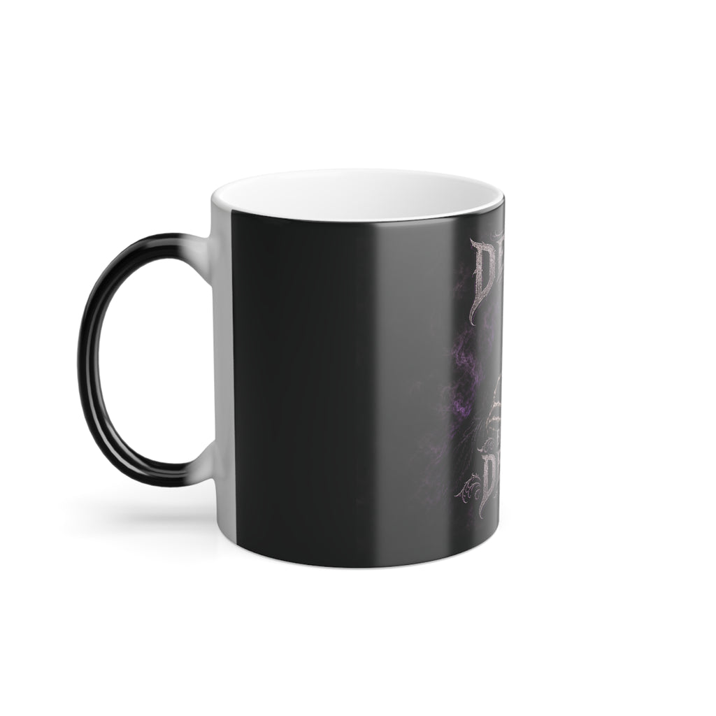 Death Before Decaf -Grim Reaper Color Changing Mug — 11oz Heat-Reactive Halloween Coffee Cup | Keep'n it Real