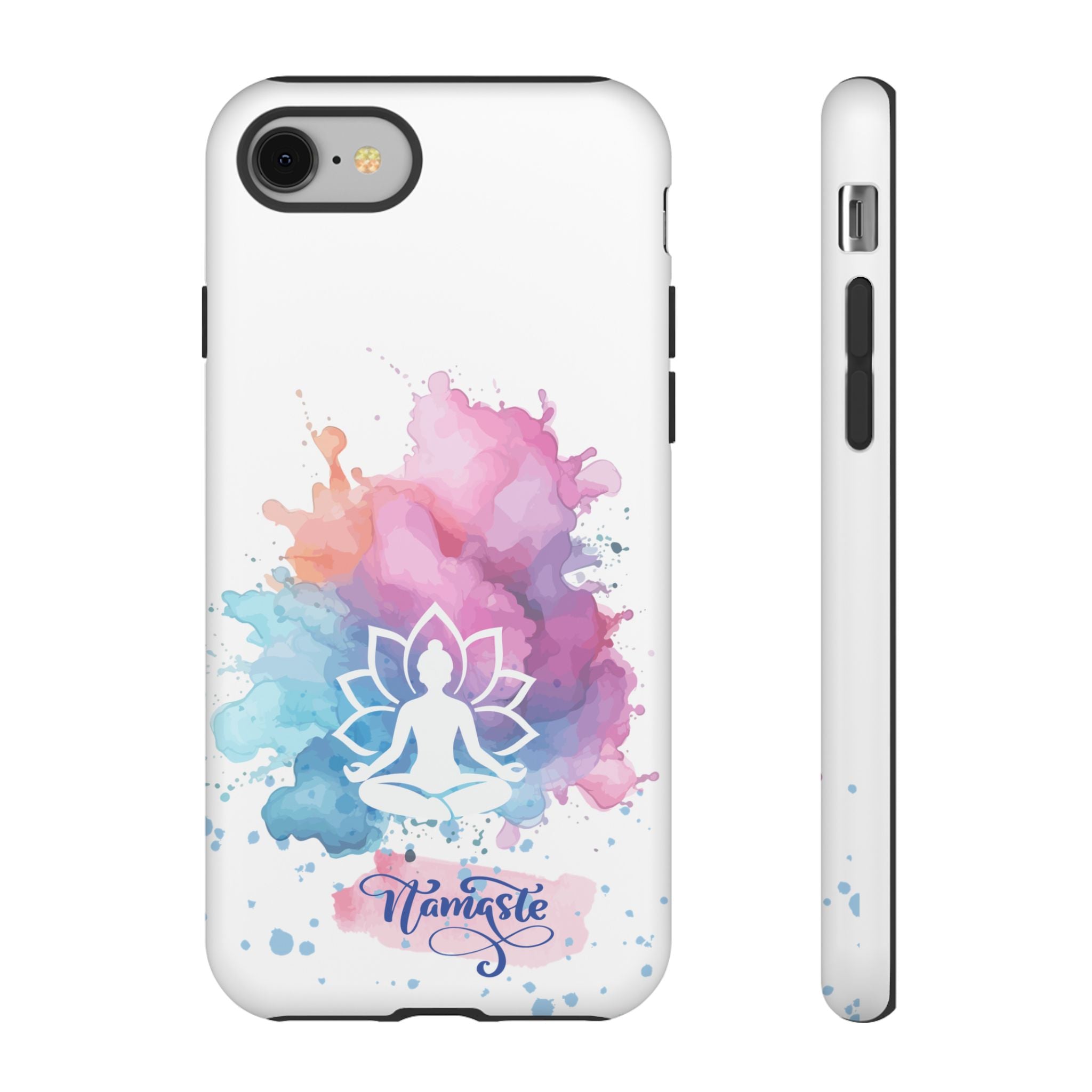 Yoga Namaste Phone Case - Watercolor Lotus Tough Case