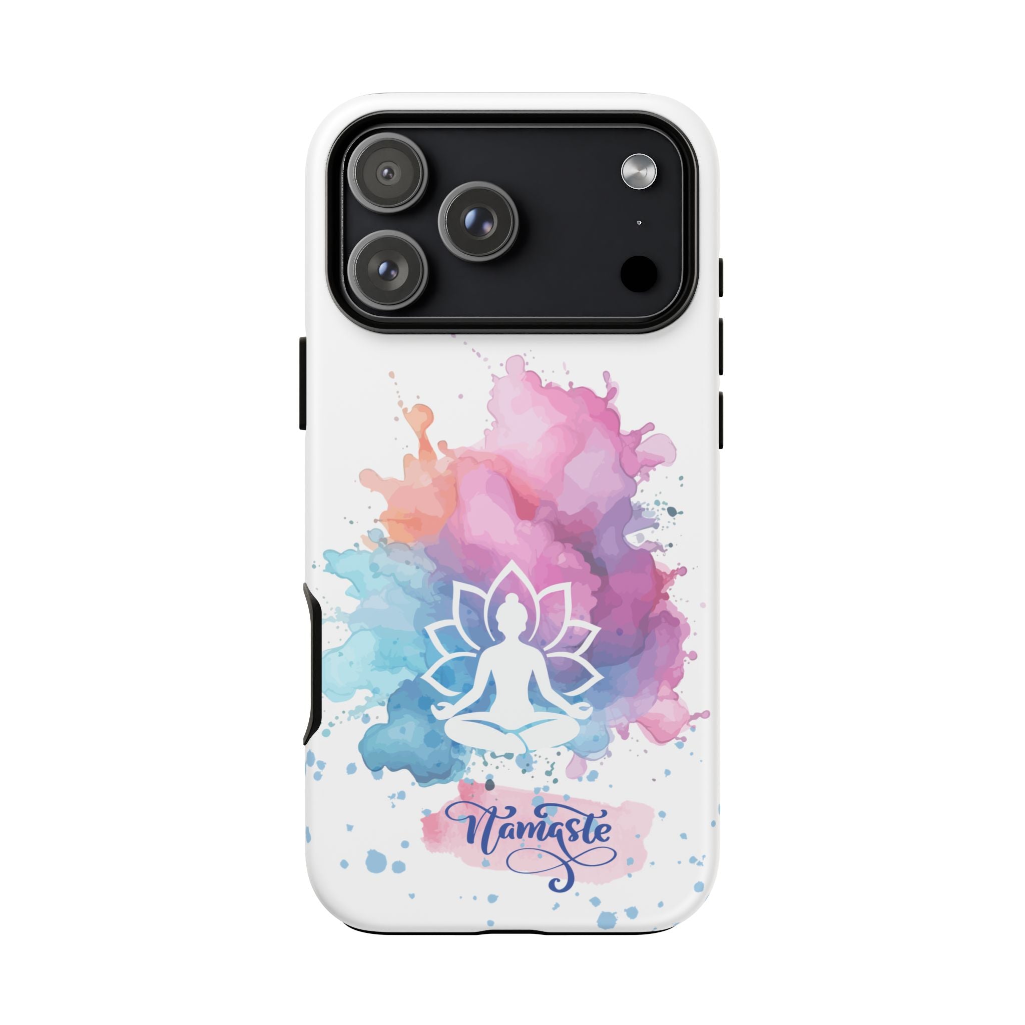 Yoga Namaste Phone Case - Watercolor Lotus Tough Case