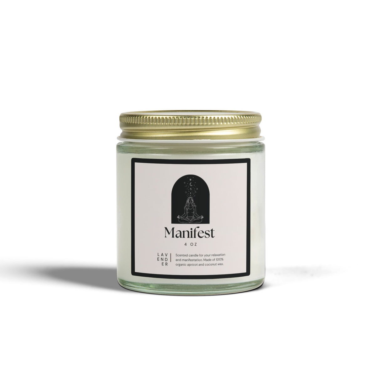 "Manifest " Lavender Scented Candles, Coconut Apricot Wax (4oz, 9oz)