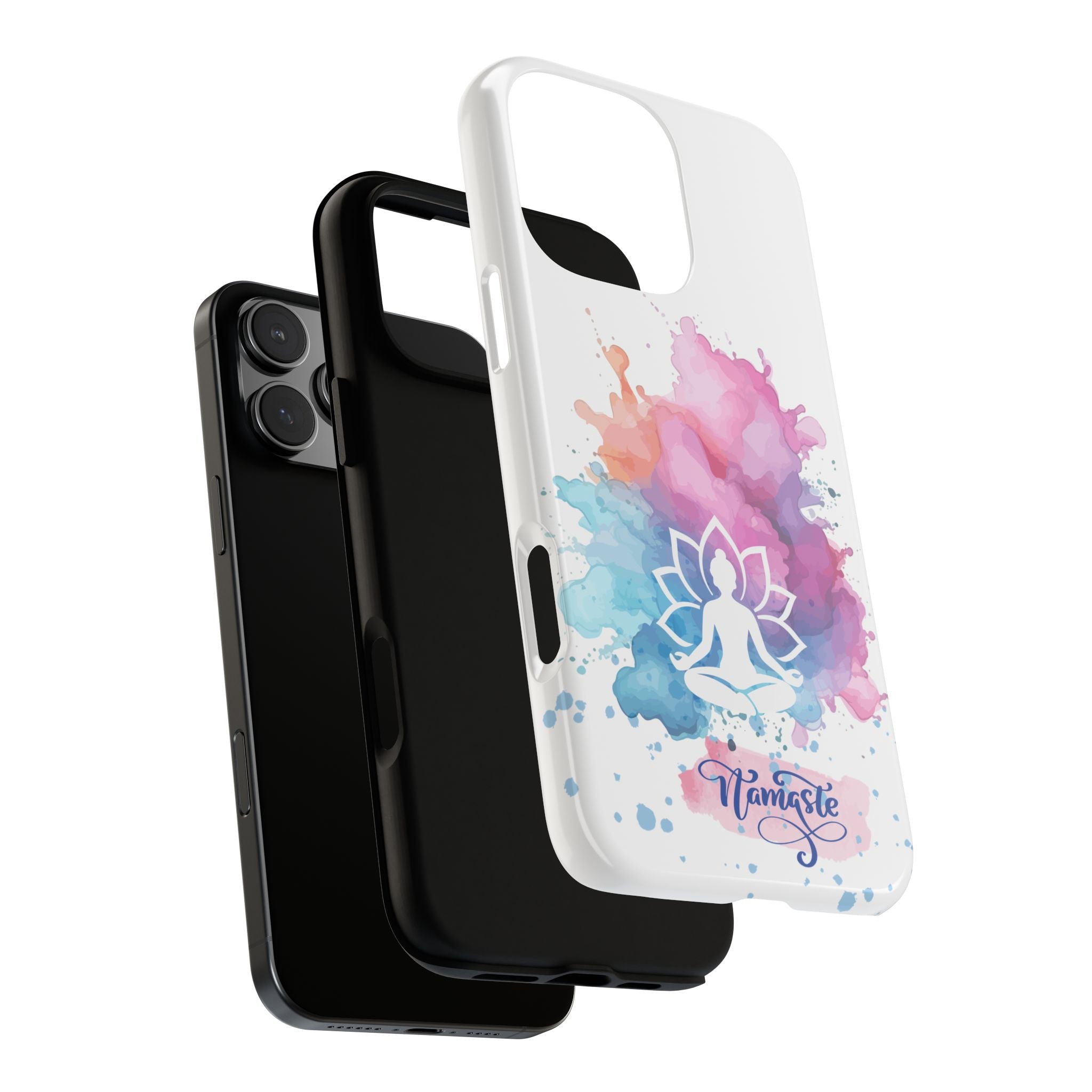 Yoga Namaste Phone Case - Watercolor Lotus Tough Case
