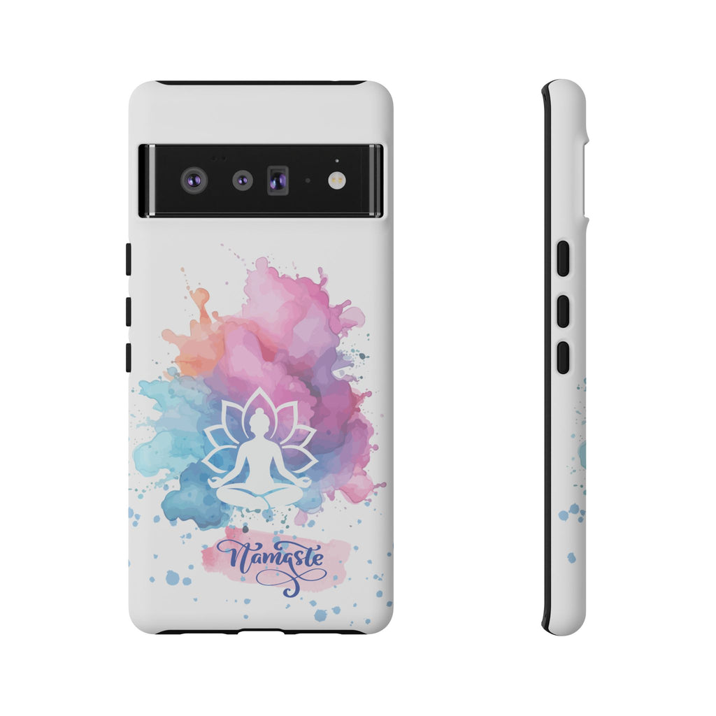 Yoga Namaste Phone Case - Watercolor Lotus Tough Case