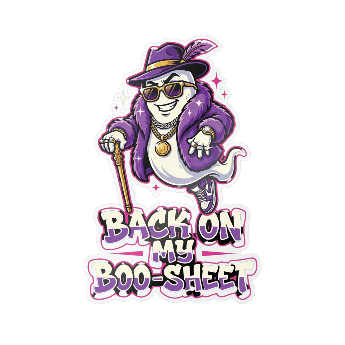 Back On My Boo-Sheet Ghost Halloween Decal Sticker- Keep'n It Real