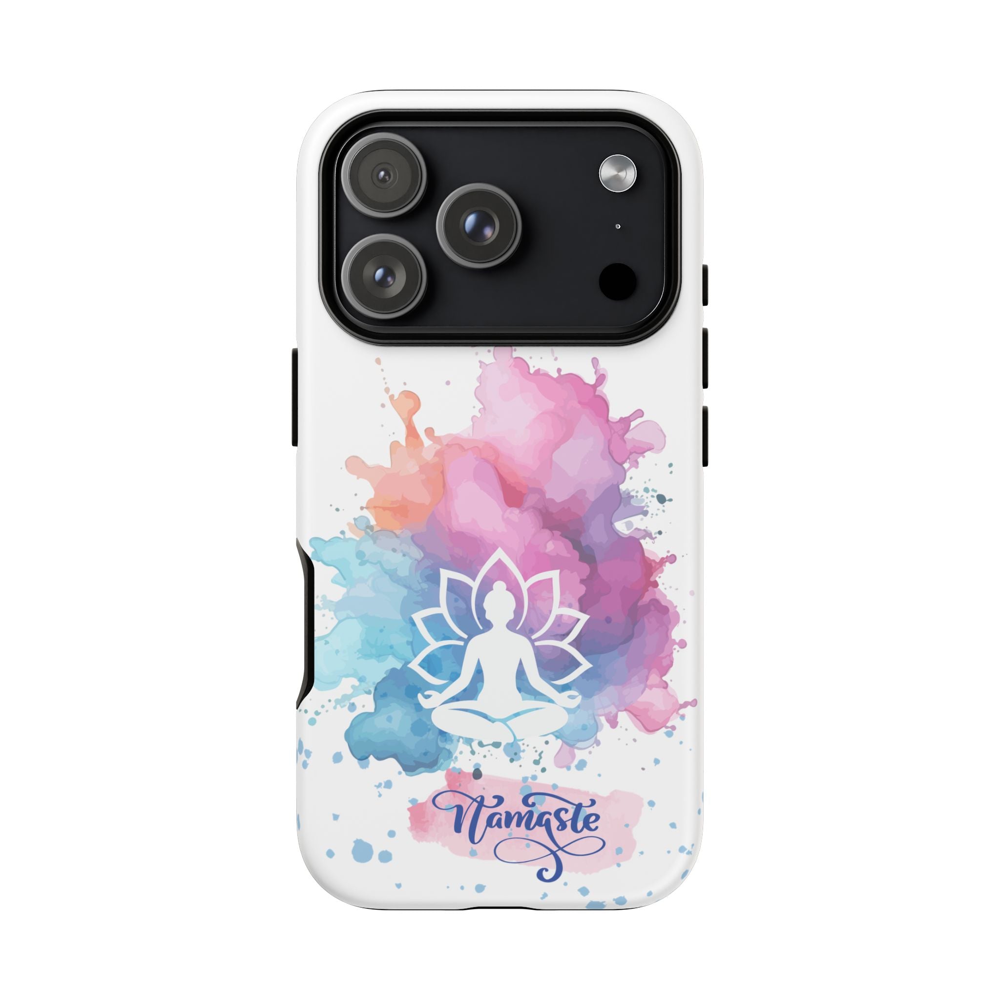 Yoga Namaste Phone Case - Watercolor Lotus Tough Case