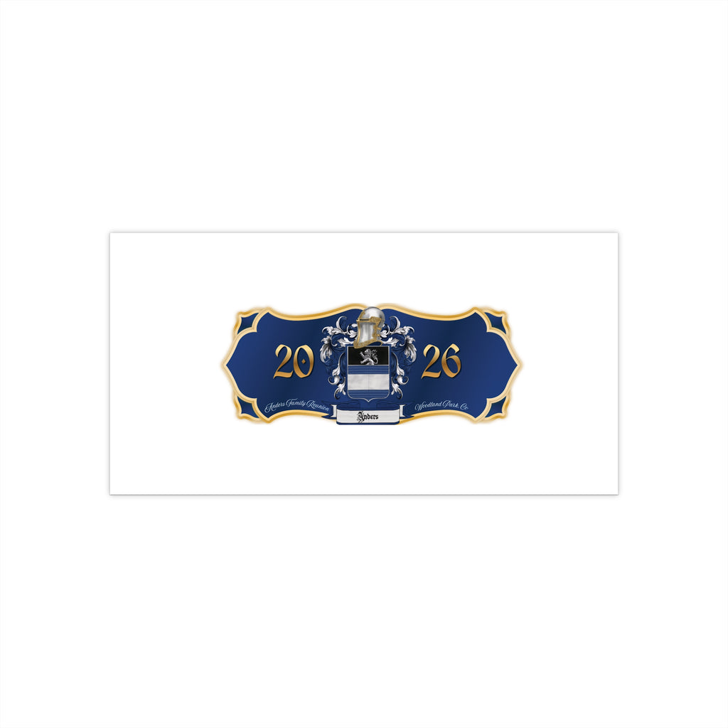 Anders Family Reunion Bumper Sticker — Custom Crest, Year & Location