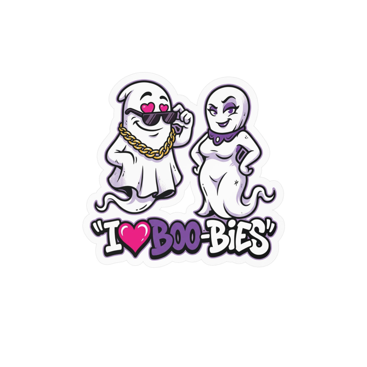 I💜Boo-bies Ghost Halloween Decal Sticker- Keep'n It Real