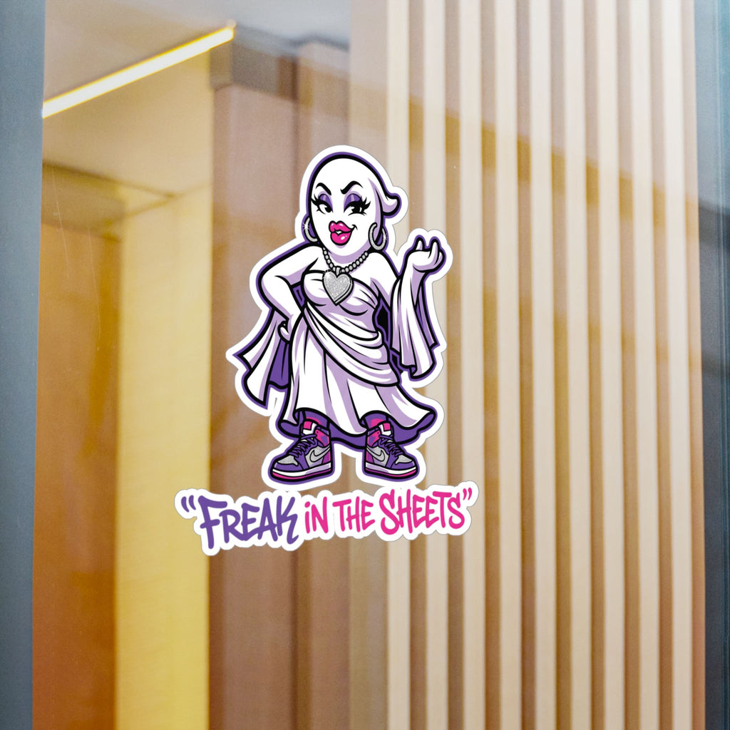 Freak In The Sheets Ghost Halloween Decal Sticker- Keep'n It Real