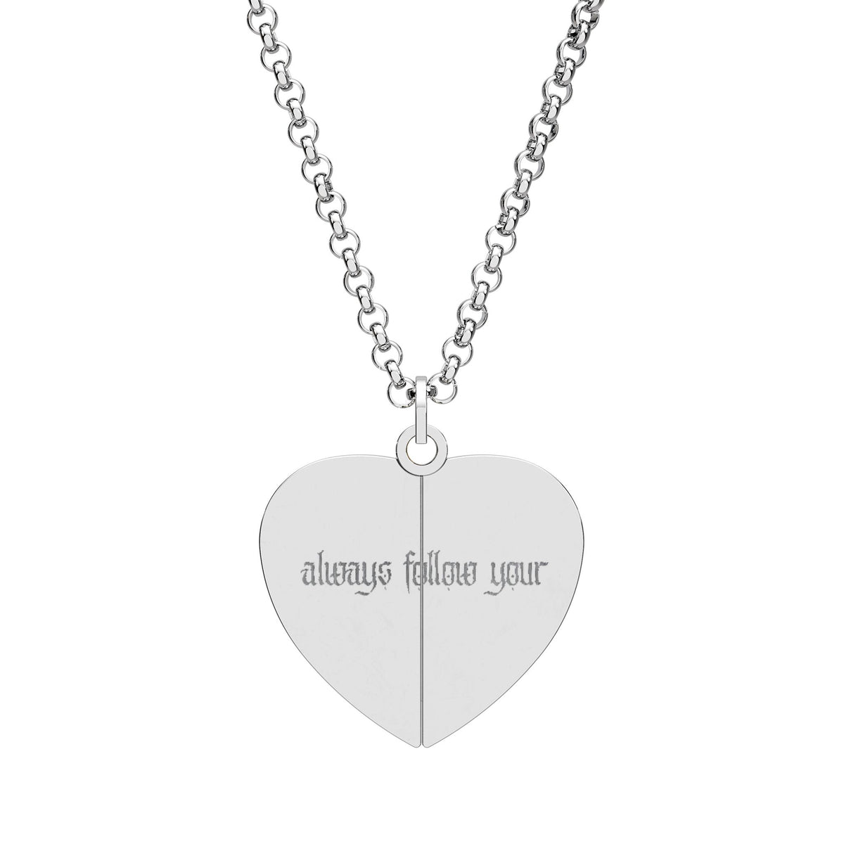 Engravable Hidden Message Heart Necklace — Secret Winged Locket with Personalized Engraving