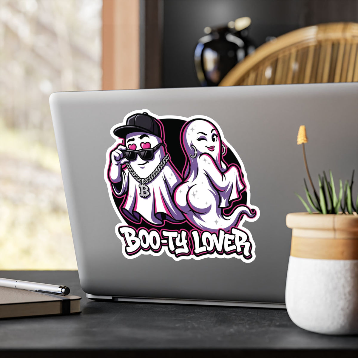 Boo-ty Lover Ghost Halloween Decal Sticker- Keep'n It Real