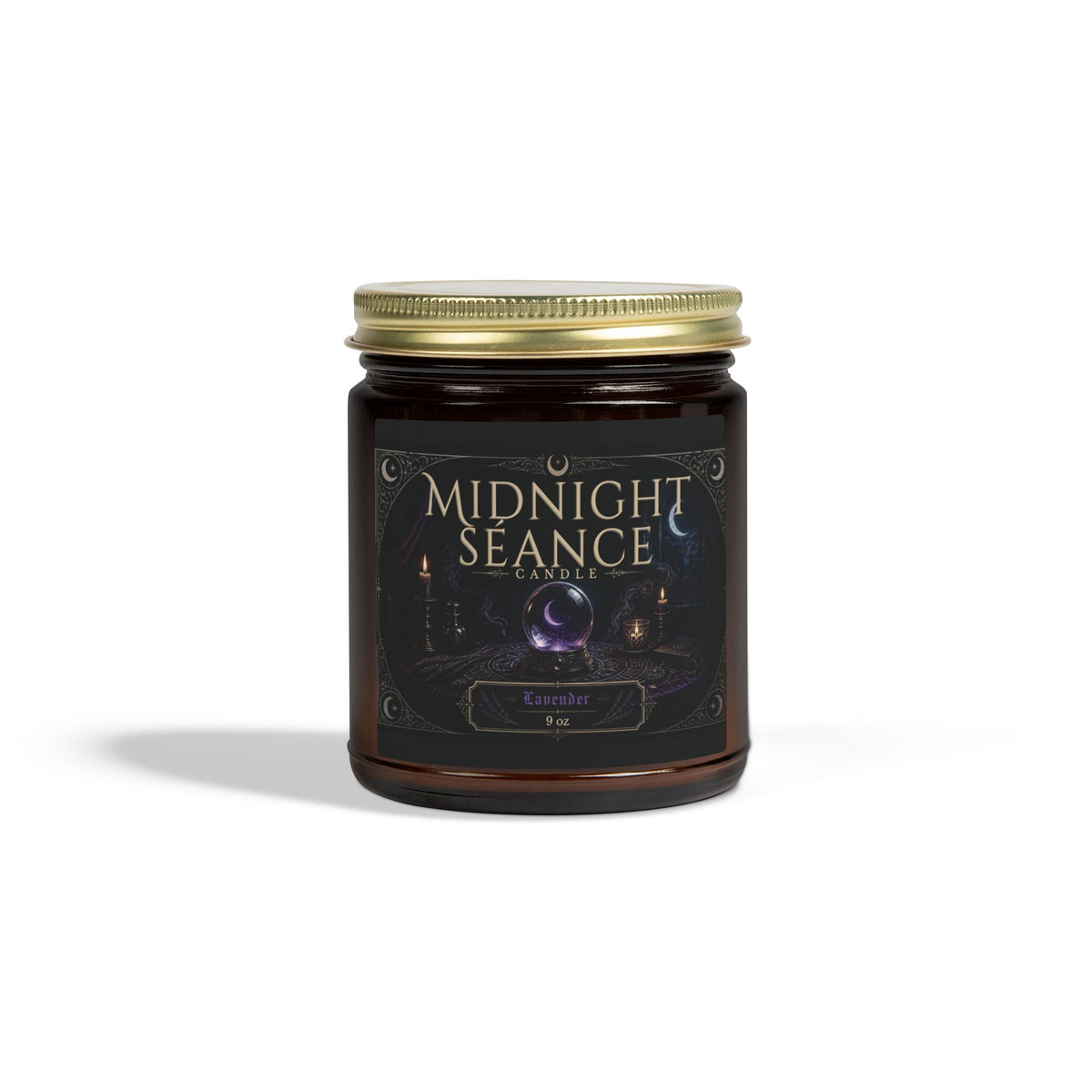 Midnight Séance Lavender Candle — Made with Coconut Apricot Wax (4oz & 9oz)