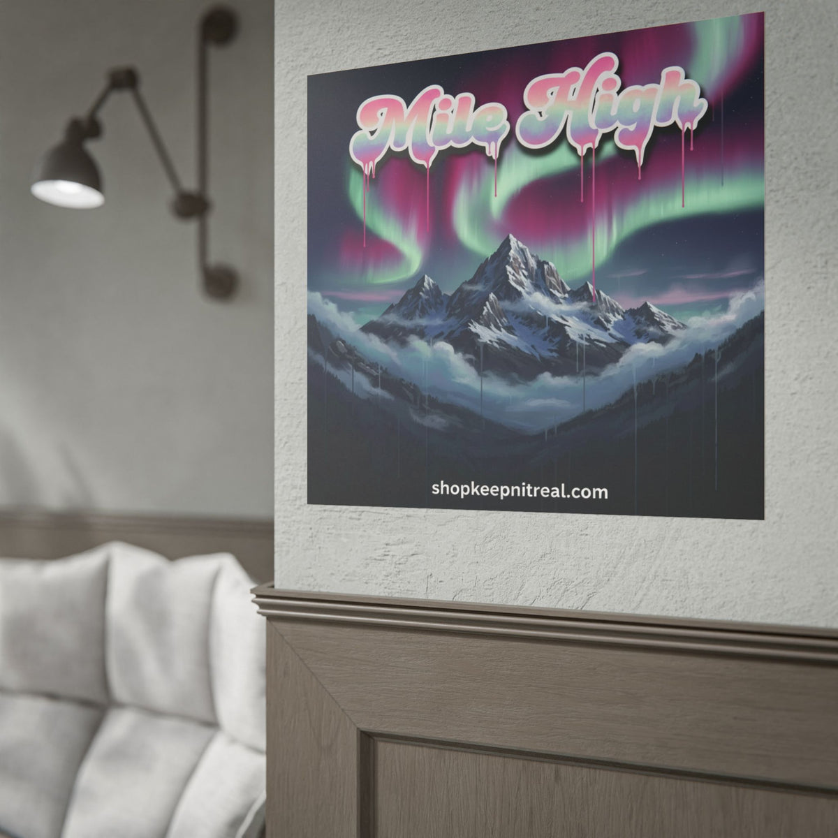 Rolled Poster -"Mile High" Mountain Aurora Poster