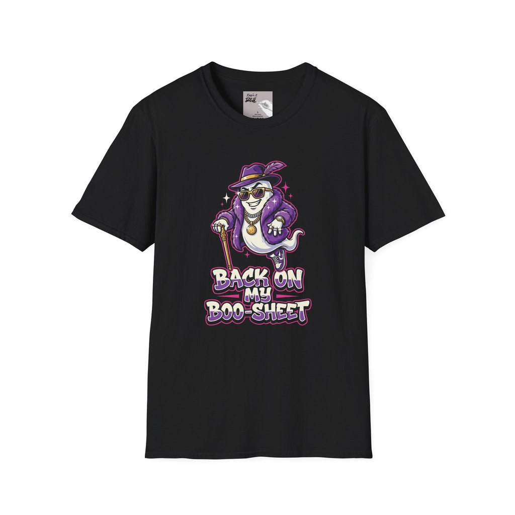 Back On My Boo-Sheet | Ghost P.I.M.P. Halloween Tee | Keep’n It Real
